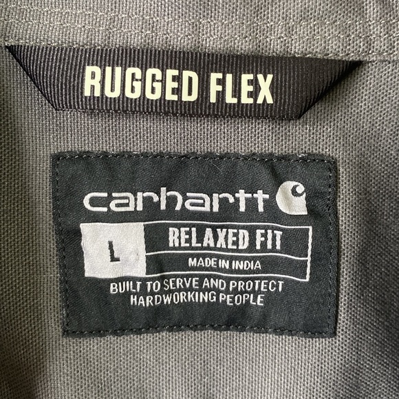 Carhartt Rugged Flex Rigby Relaxed Fit Button Down Shirt Long Sleeve Workwear - Picture 6 of 16